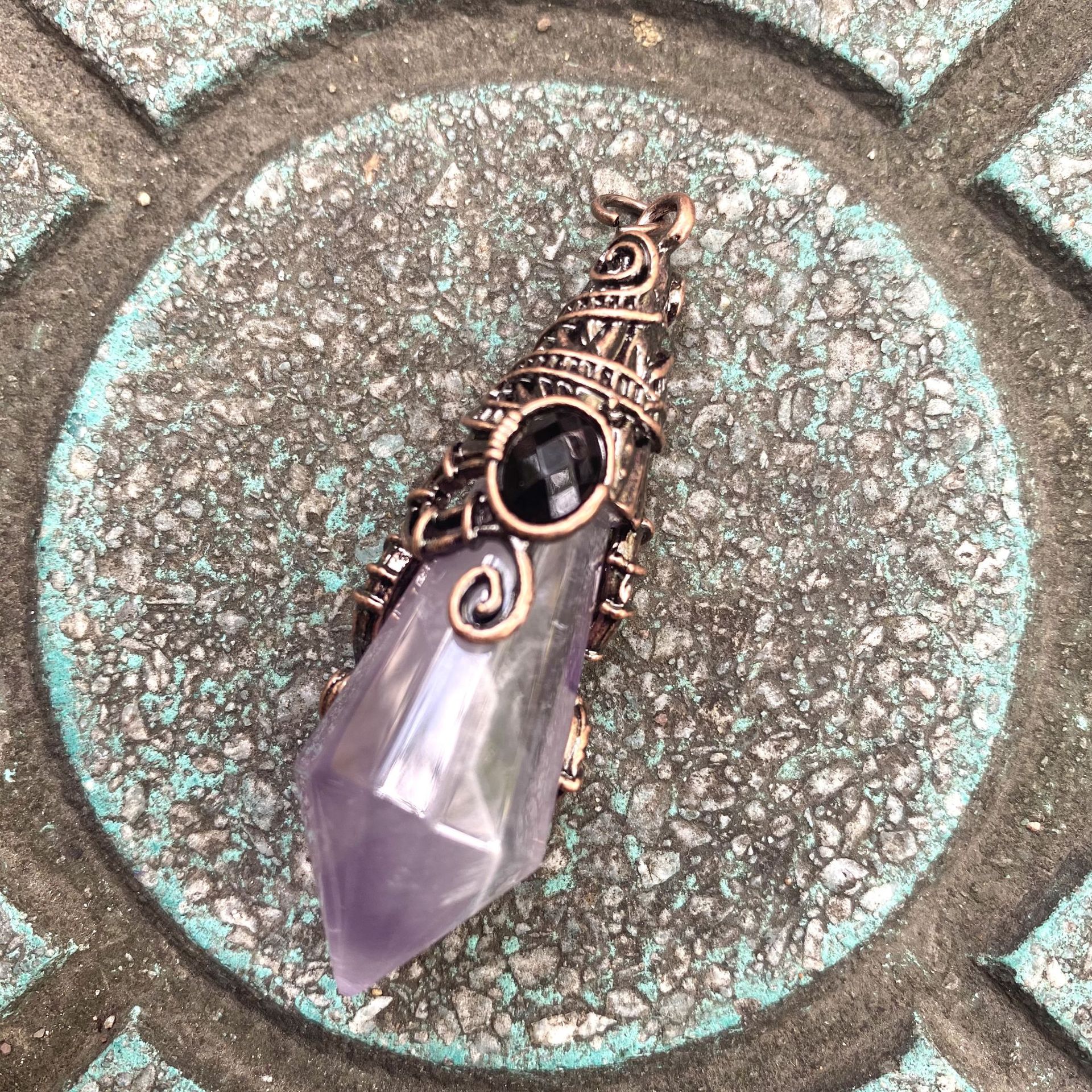 Antique bronze color Amethyst