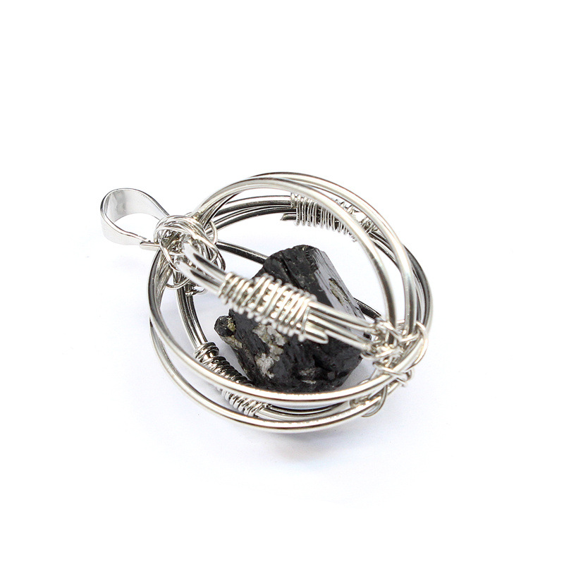 Black tourmaline (silver)