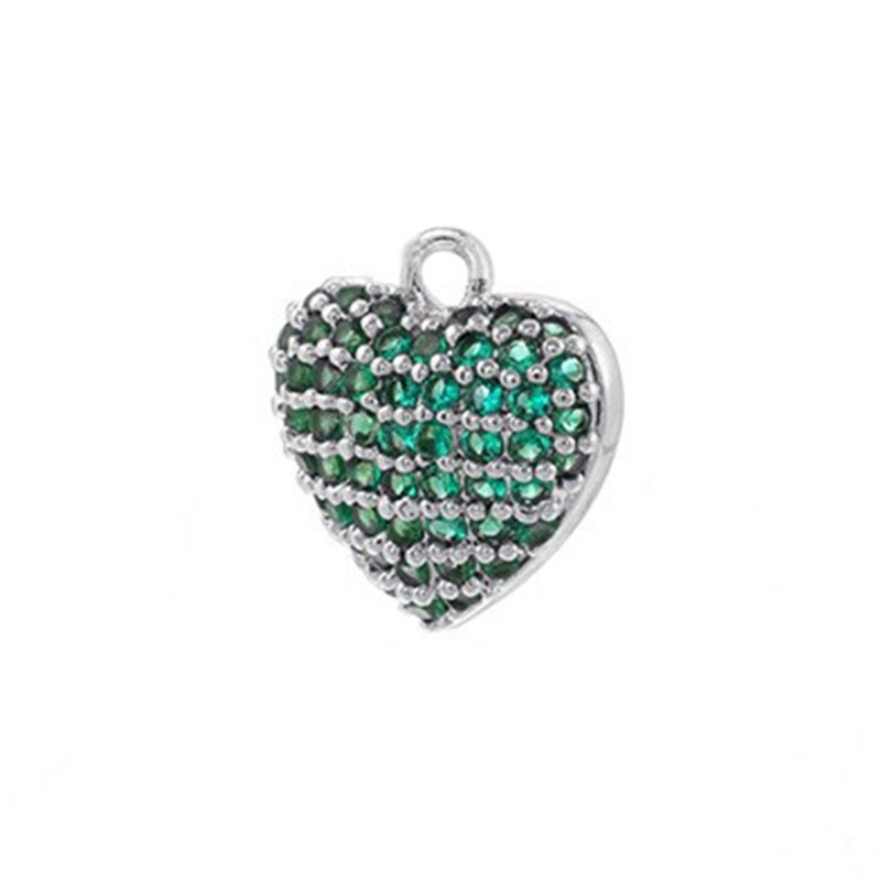 White gold green diamond