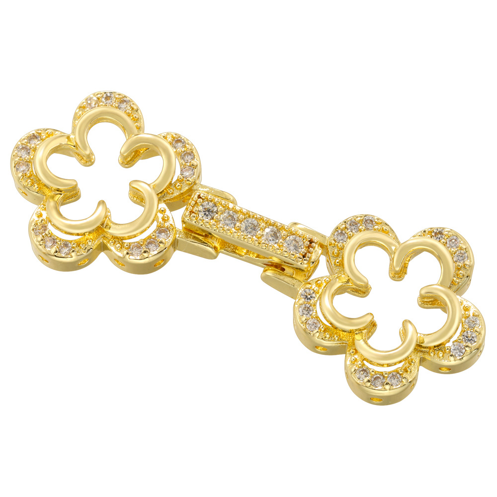 Vk271 gold double petal buckle