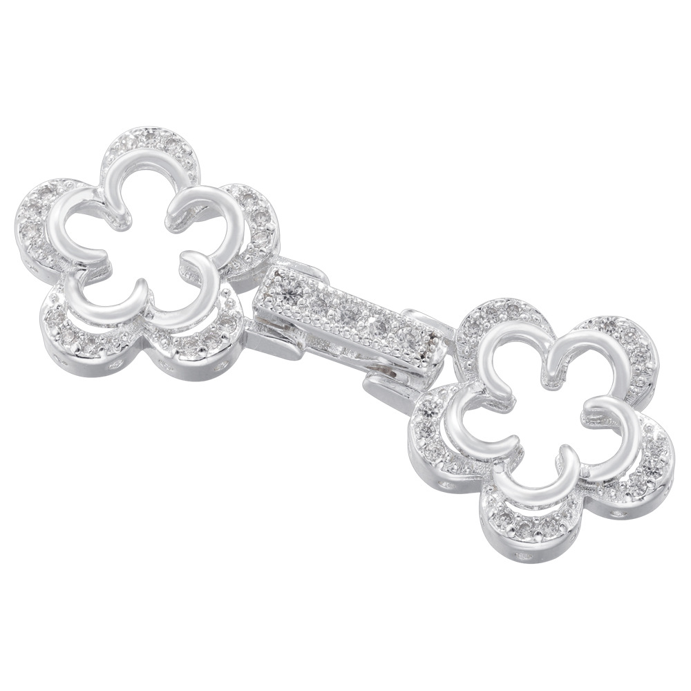 Vk271 white gold double petal buckle