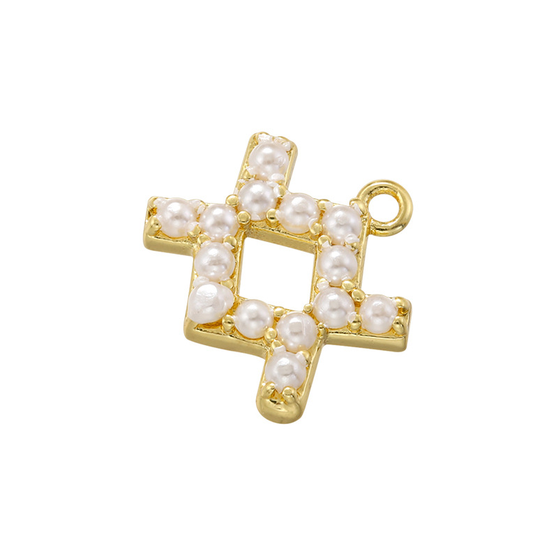 Gold aquarius pearl pendant