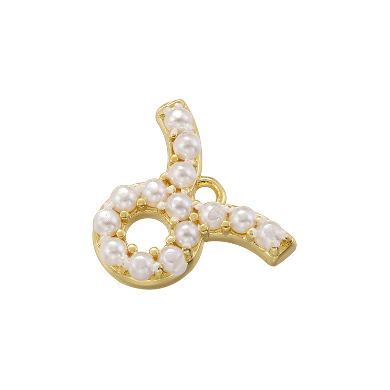 Golden taurus pearl pendant