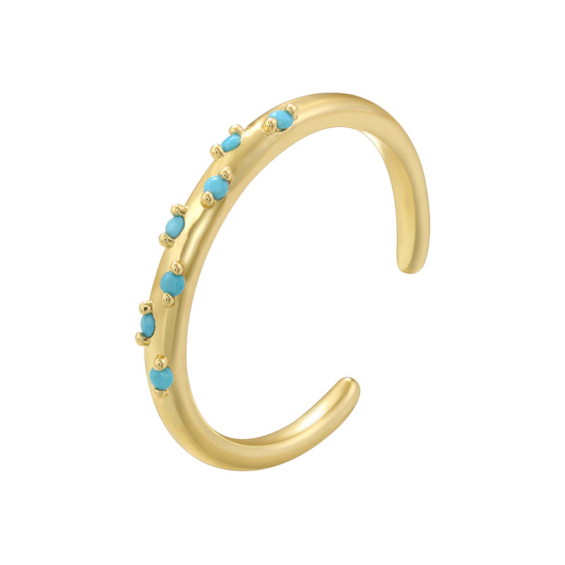 Gold turquoise ring