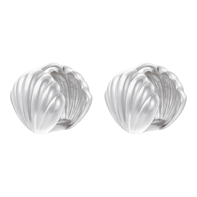 Ve1539 white gold shell 1 pair