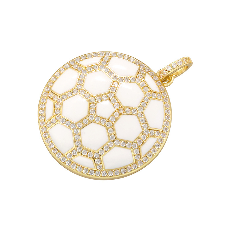 White round basketball pendant