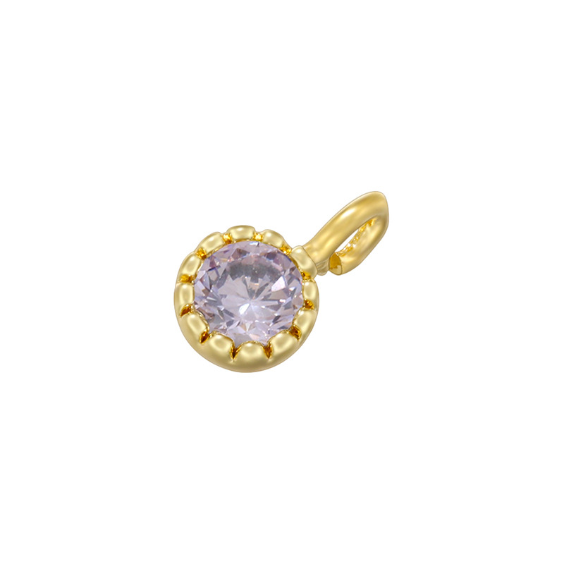 Golden light purple diamond