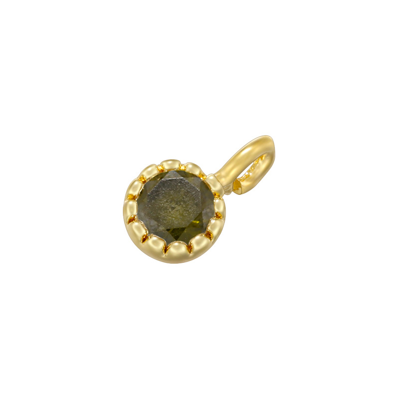 Golden olive green diamond