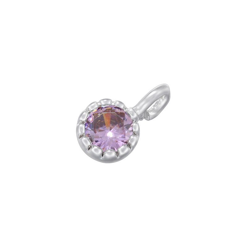 White gold deep purple diamond