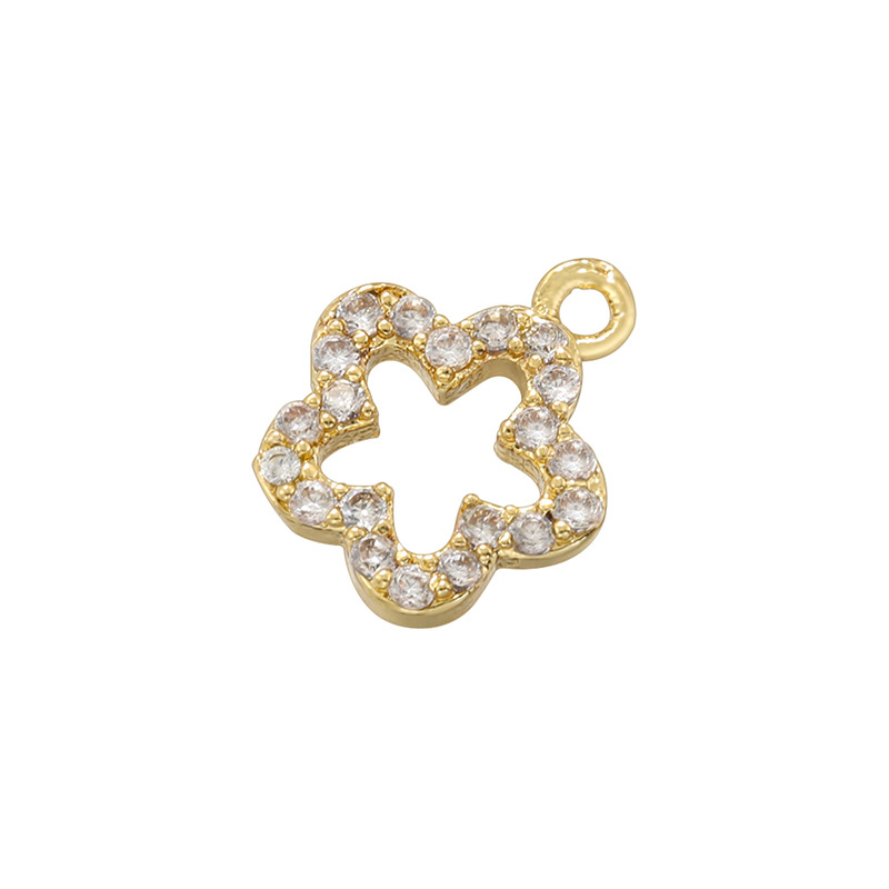 VD13 gold white diamond pendant