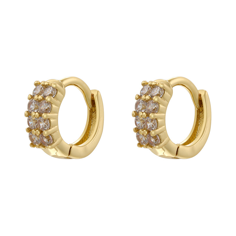 Ve1491 golden white diamond 1 pair