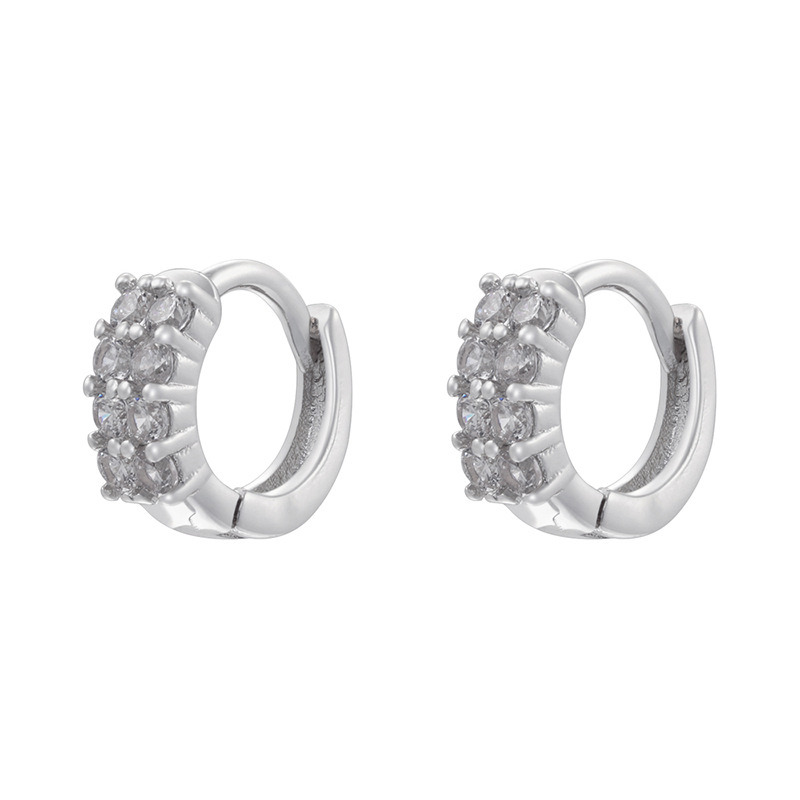 Ve1491 white gold white diamond 1 pair