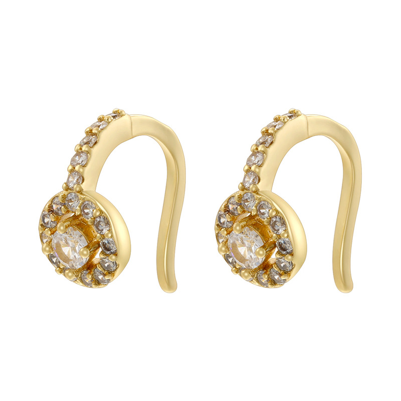 Ve1492 golden white diamond 1 pair