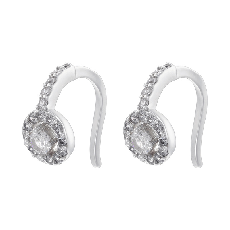 Ve1492 white gold white diamond 1 pair