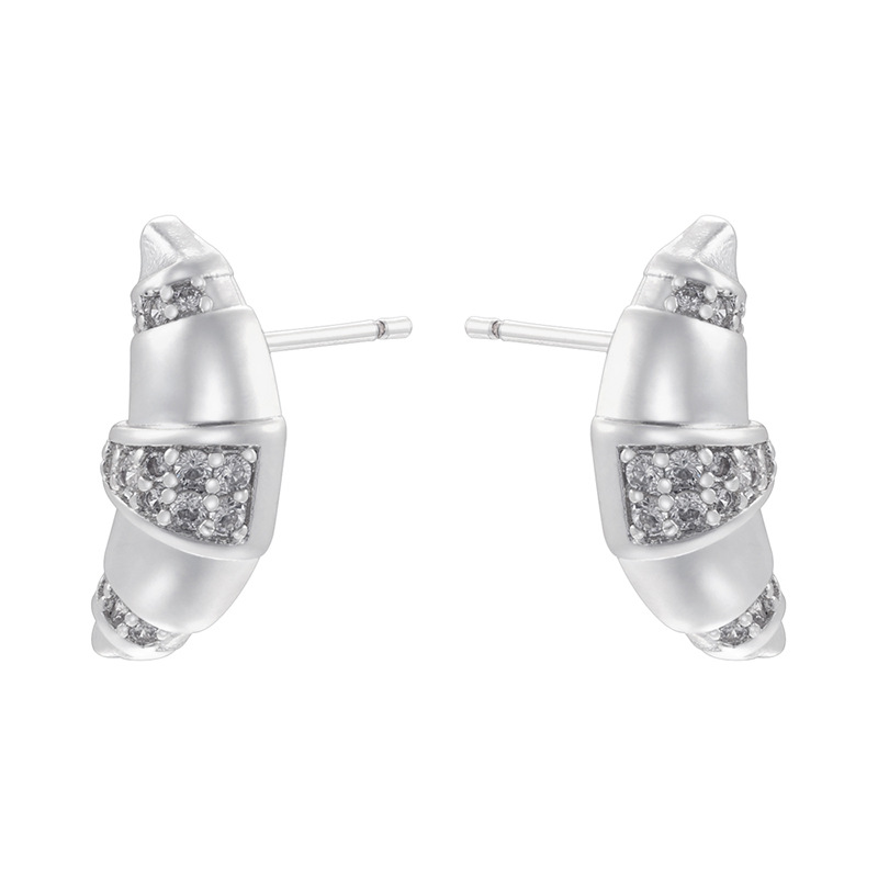 Ve1494 white gold white diamond 1 pair