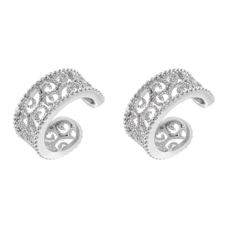 Ve1495 white gold white diamond 1 pair