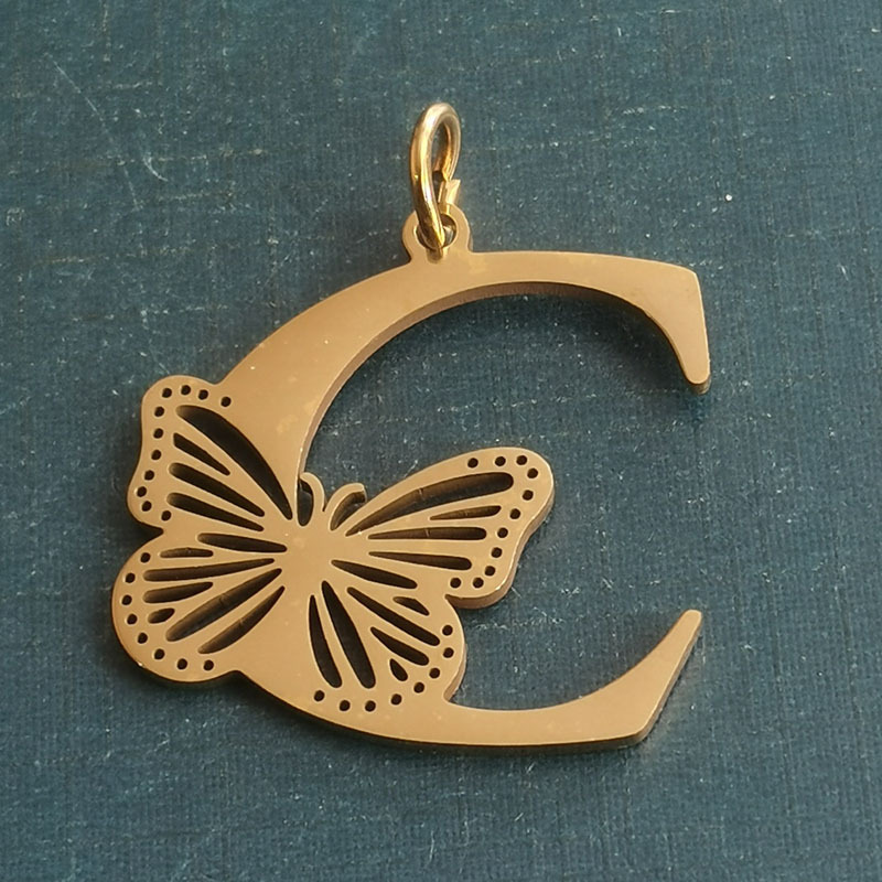 C gold pendant