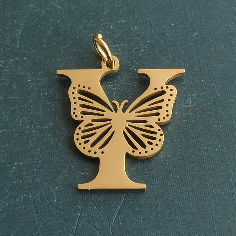 Y gold pendant