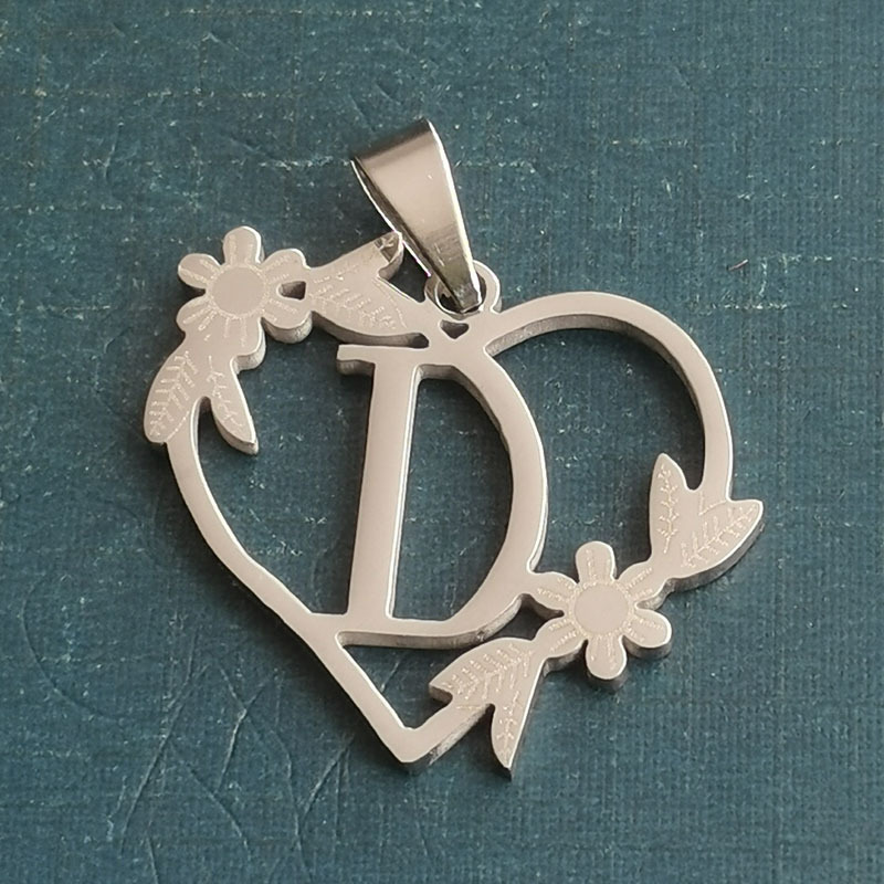 D silver pendant