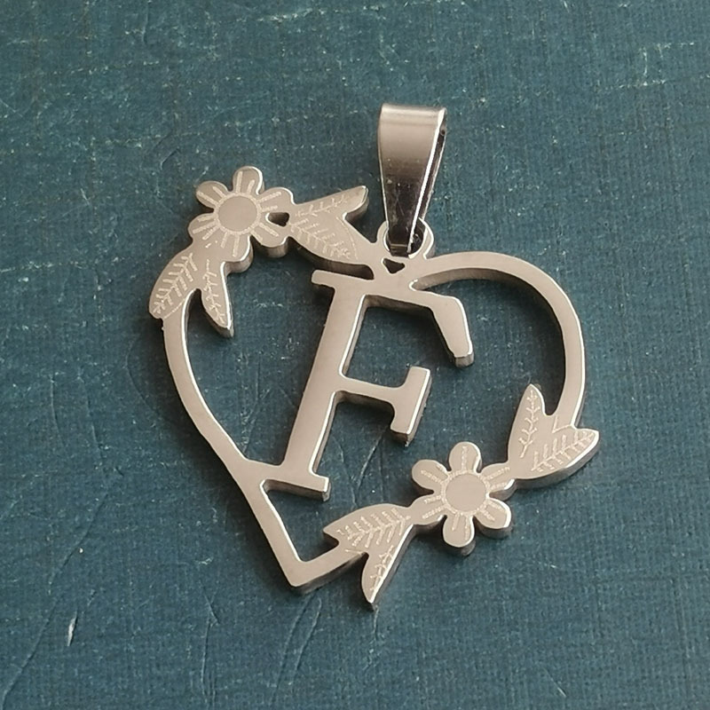 F silver pendant