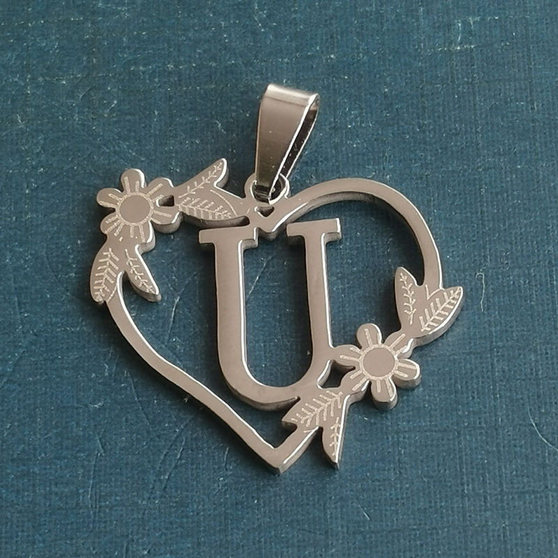 U silver pendant