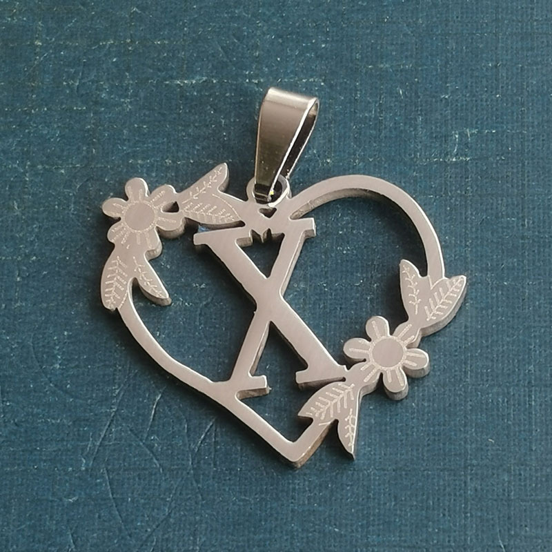 X silver pendant