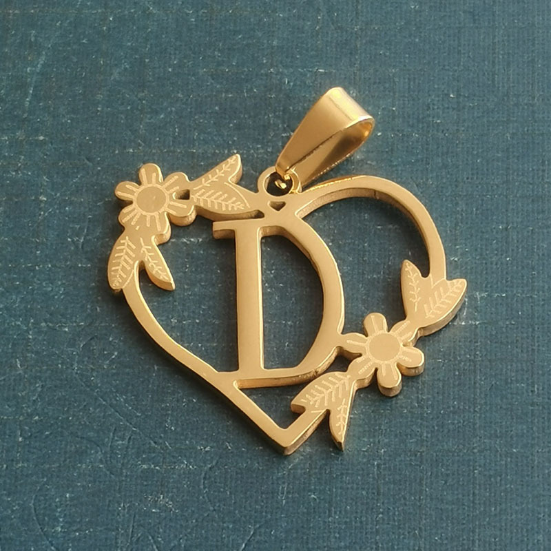 D gold pendant