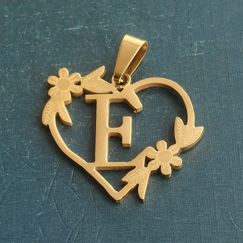 E gold pendant