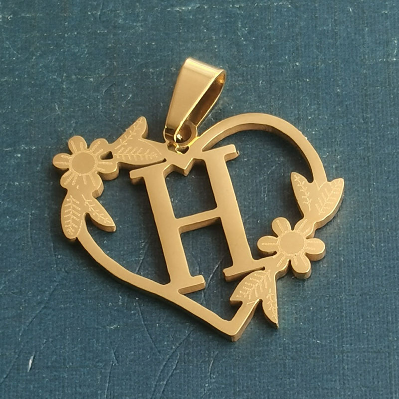 H gold pendant