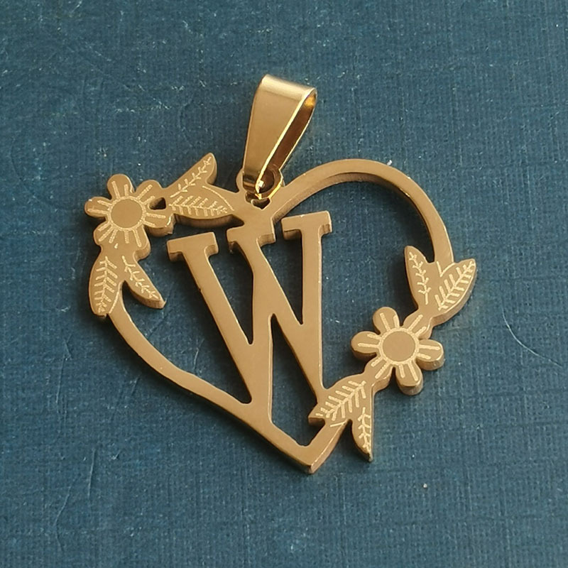 W gold pendant