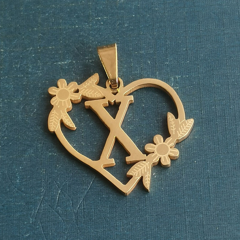 X gold pendant