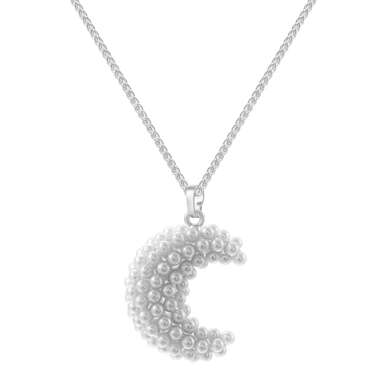 White Gold Crescent Bay Necklace