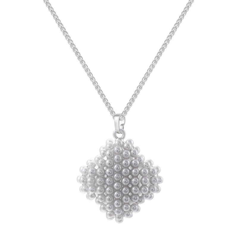 White gold diamond necklace