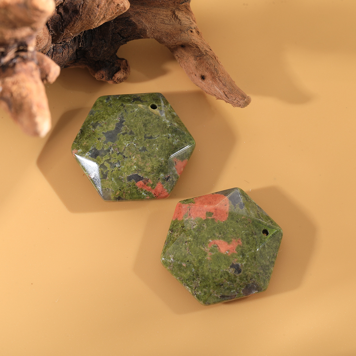 Flower green stone (single)