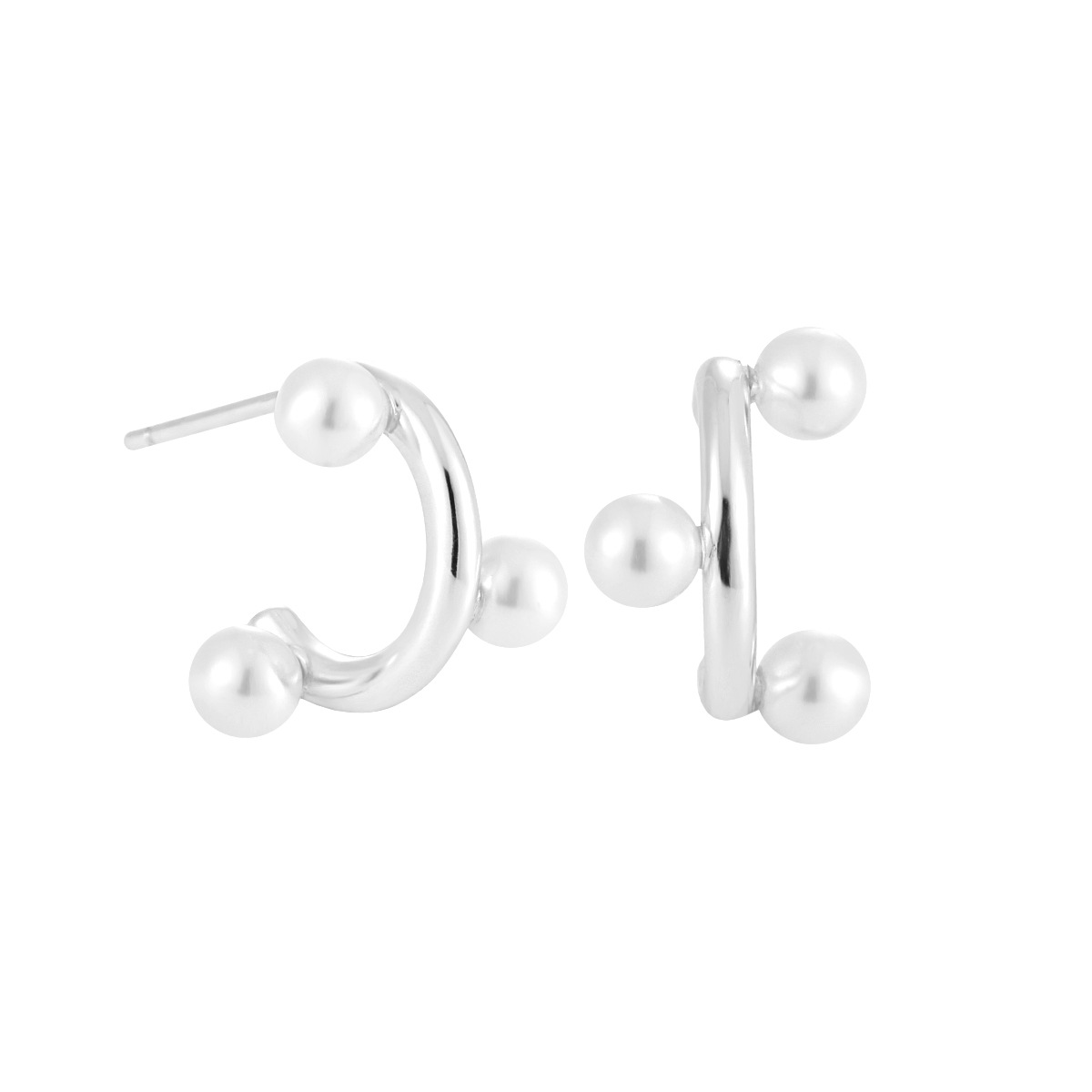 Silver [with sterling silver ear plugs]