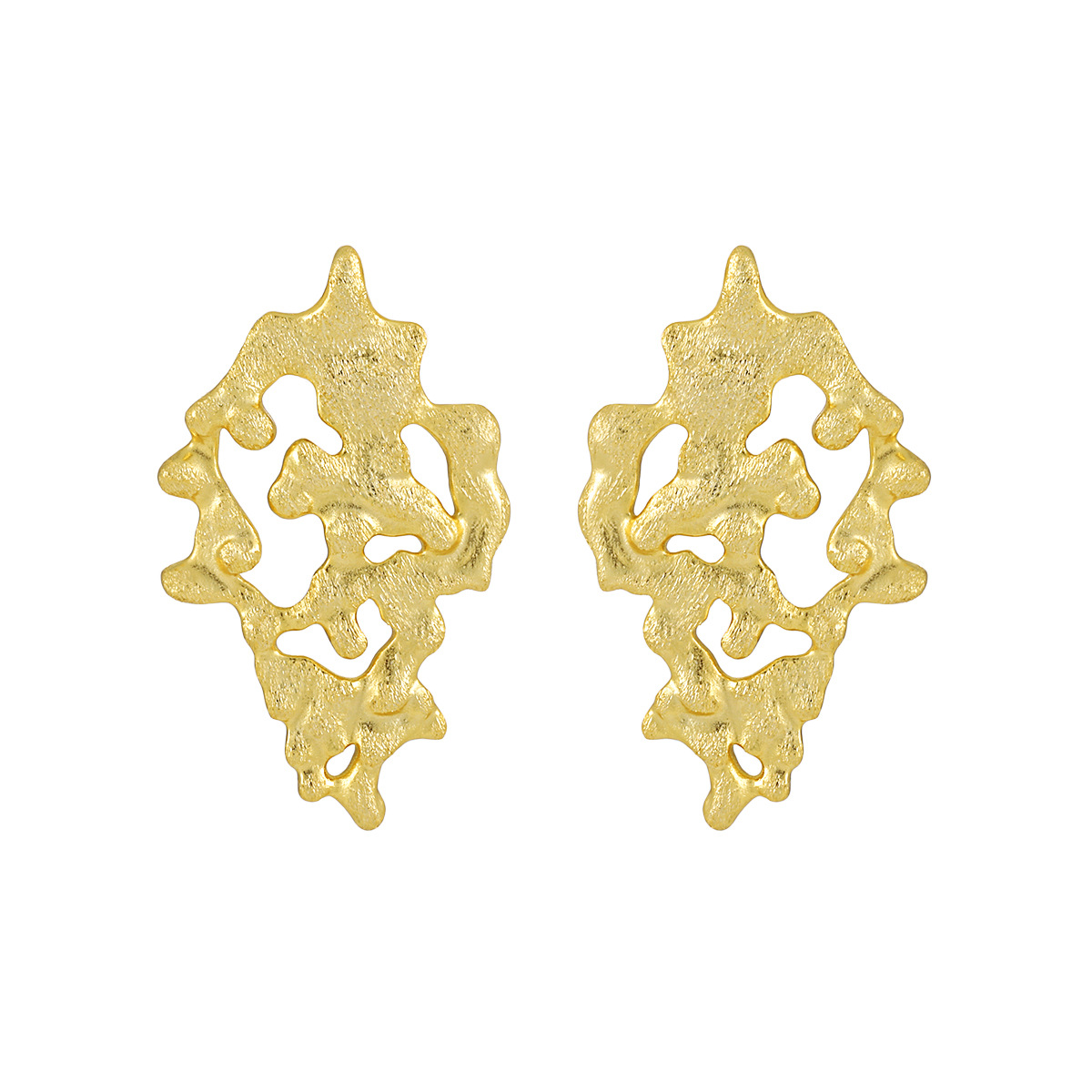 18k gold [with sterling silver ear plugs]