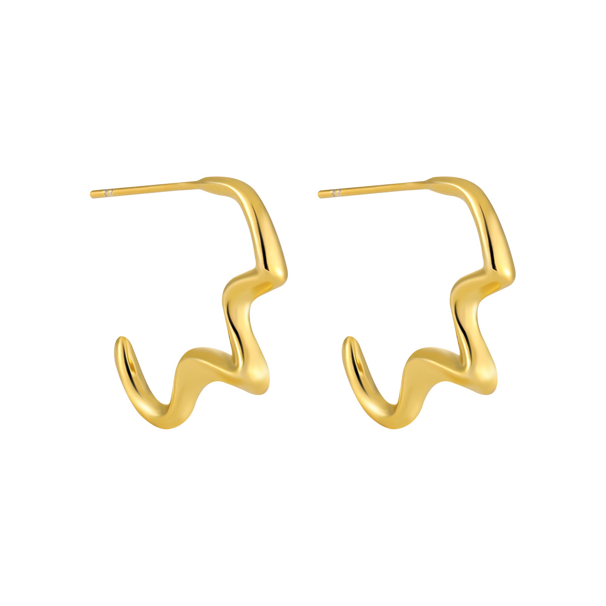 18k gold [with sterling silver ear plugs]