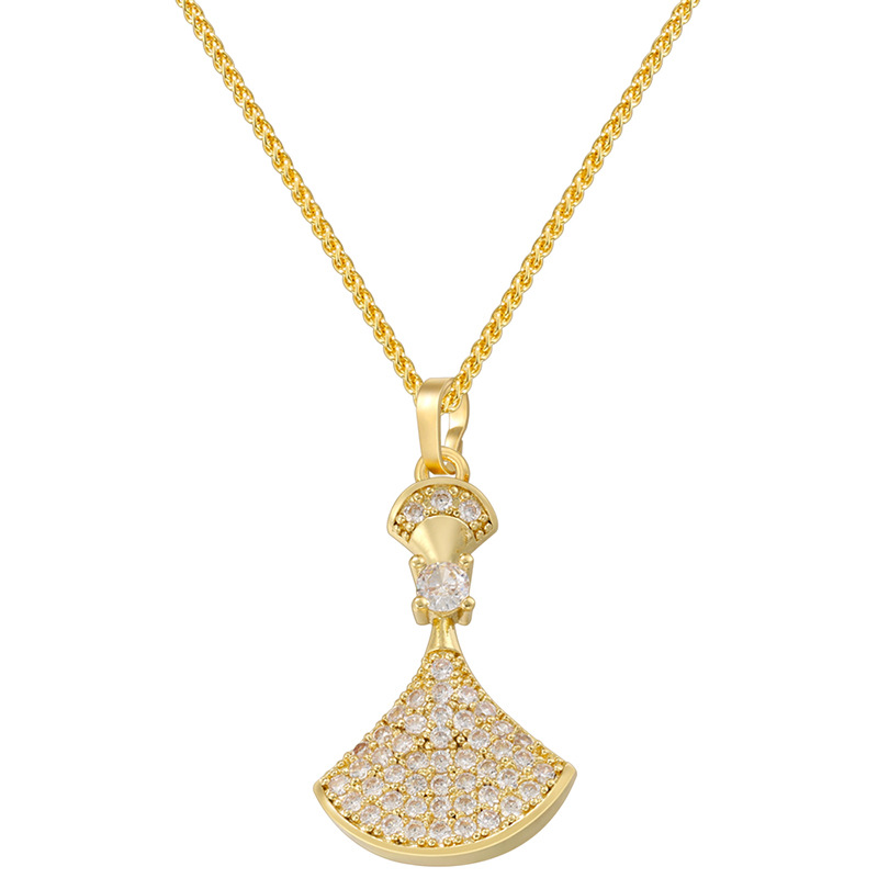 Gold White Diamond Necklace