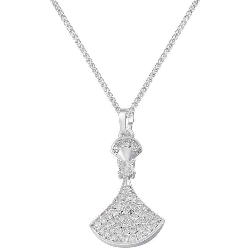 White gold white diamond necklace