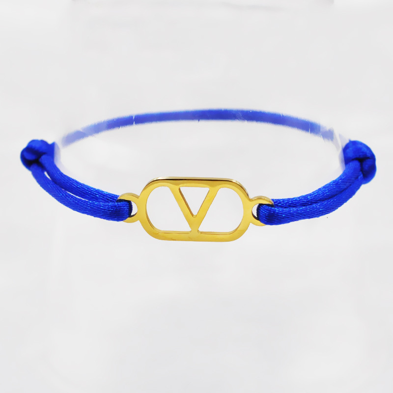 Blue rope   gold accessories