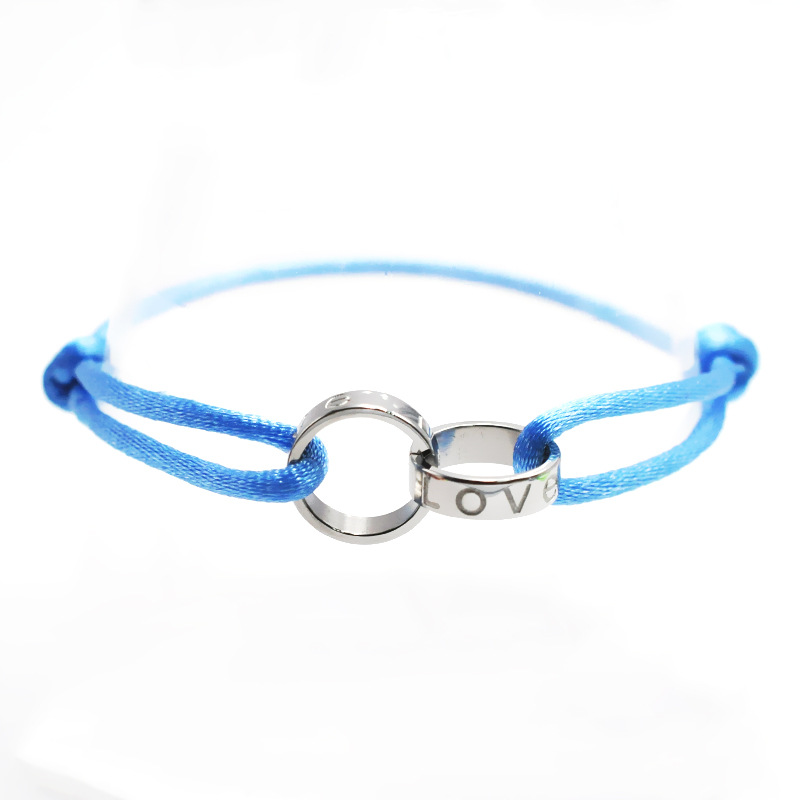 Light blue rope steel color accessories