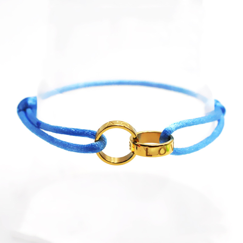 Light blue rope gold accessories