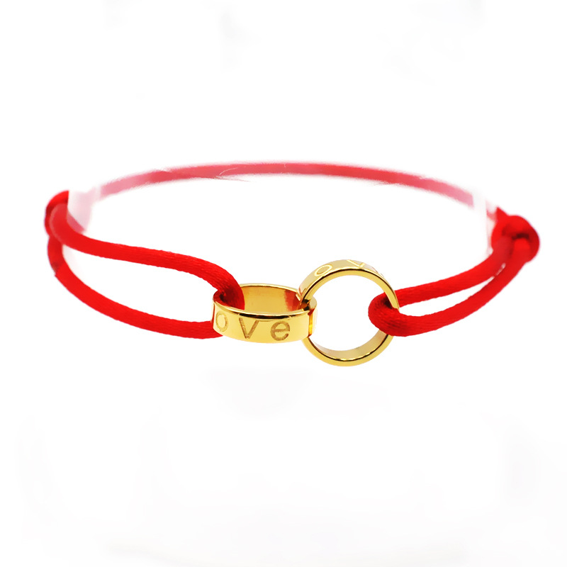 Red rope gold accessories