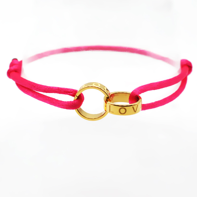 Rose red rope gold accessories