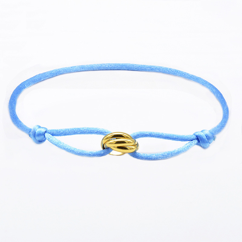 Light blue rope gold accessories