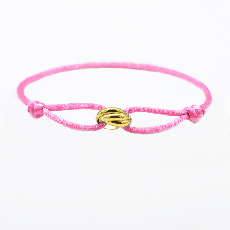 Pink rope gold accessories