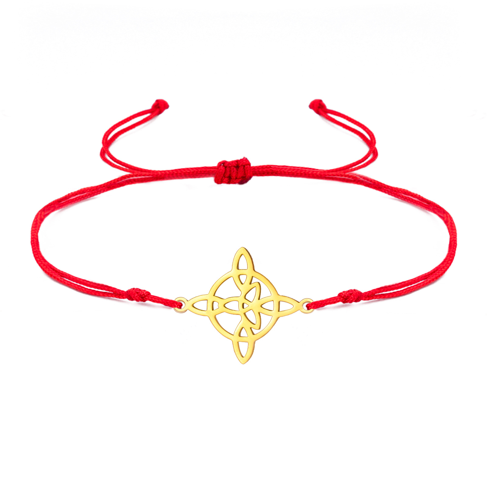 Golden red jade thread