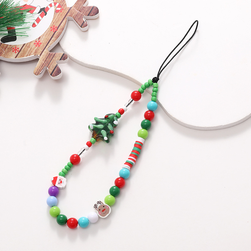 K1435 Christmas tree Rabbit mobile phone chain