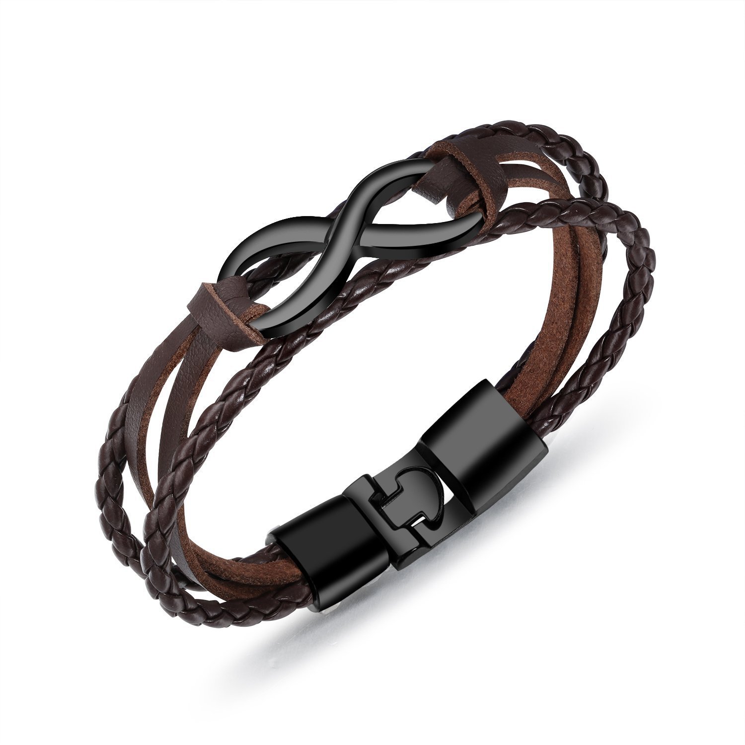 Brown multi-layer infinite bracelet