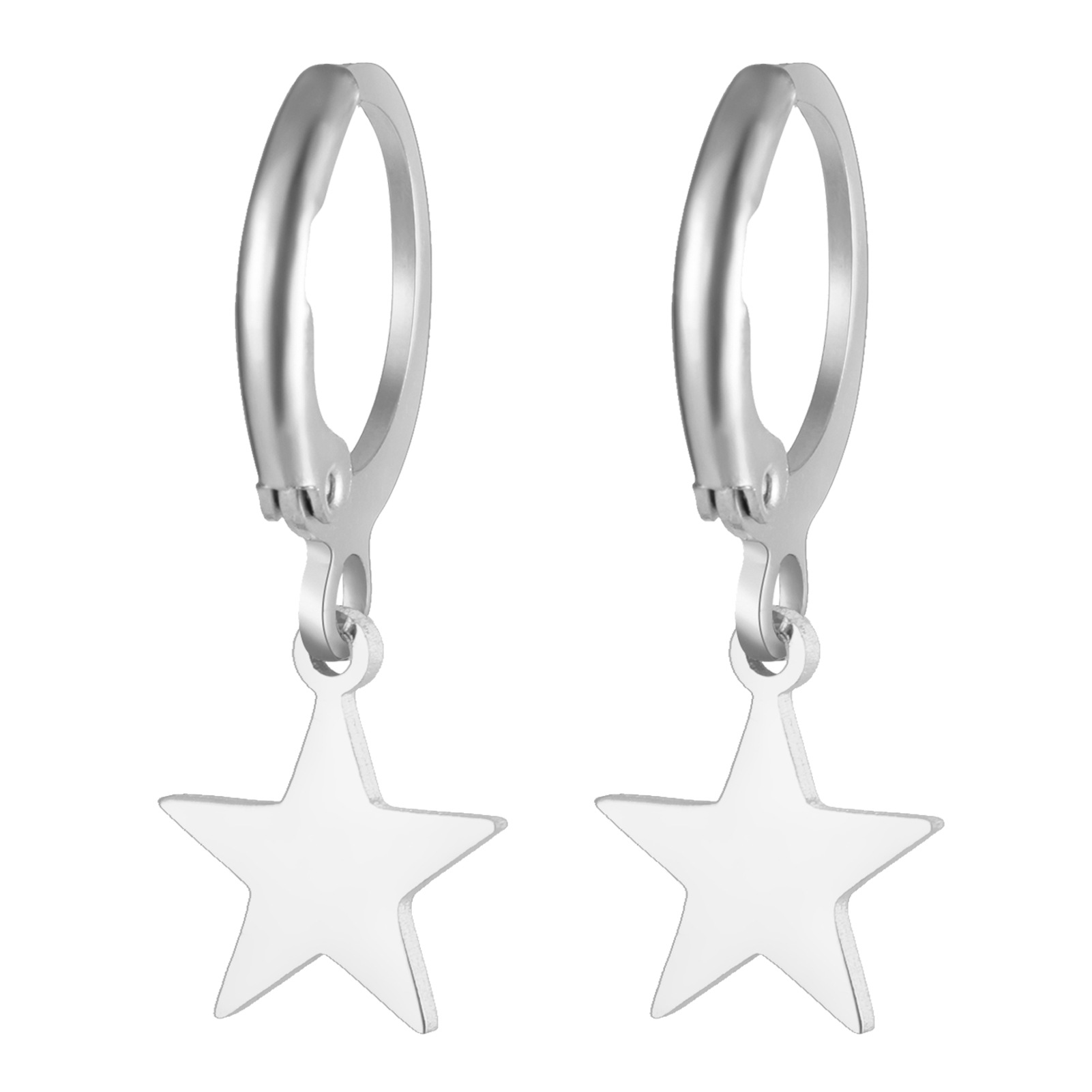 Five-pointed star-steel color